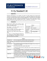 Datasheet  0.13µ Standard Cell