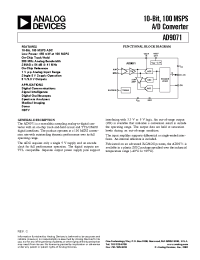 Datasheet  AD9071/PCB