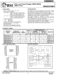 Datasheet  BS62UV2001