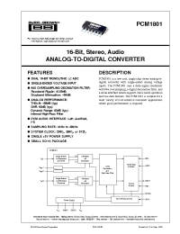 Datasheet  PCM1801