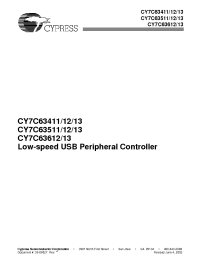 Datasheet  CY7C63612