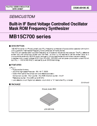 Datasheet  MB15C700