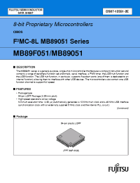 Datasheet  MB89F051