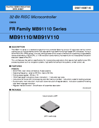 Datasheet  MB91110
