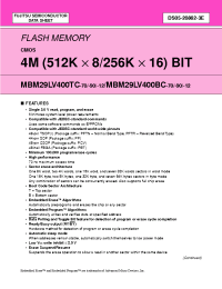 Datasheet  MBM29LV400TC