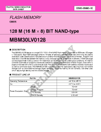 Datasheet  MBM30LV0128
