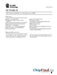 Datasheet  GLT5160L16