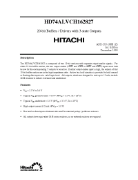 Datasheet  HD74ALVCH162827