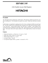 Datasheet  HD74HC195