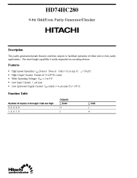 Datasheet  HD74HC280