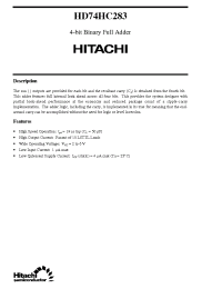 Datasheet  HD74HC283