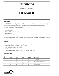 Datasheet  HD74HC674