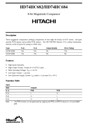 Datasheet  HD74HC682