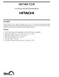 Datasheet  HD74HCT238