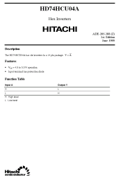 Datasheet  HD74HCU04A