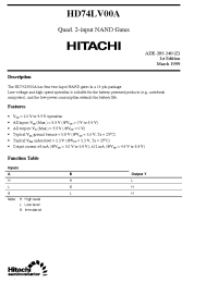 Datasheet  HD74LV00A