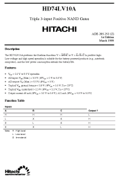 Datasheet  HD74LV10A