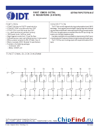 Datasheet  IDT54/74FCT374/A/C