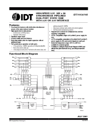 Datasheet  IDT70V3579S