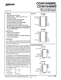 Datasheet  CD40104BMS