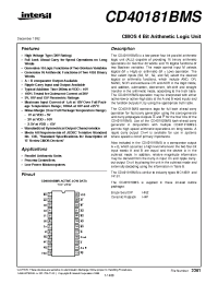 Datasheet  CD40181BMS
