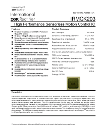 Datasheet  IRMCK203
