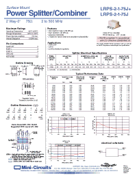 Datasheet  LRPS-2-1-75J