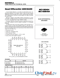 Datasheet  MC100E404