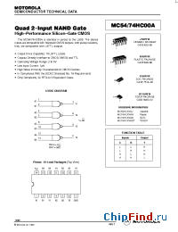 Datasheet  MC54/74HC00A