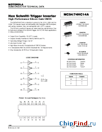 Datasheet  MC54/74HC14A