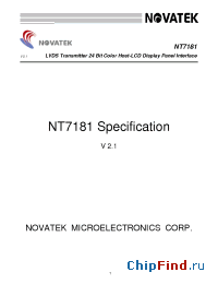 Datasheet  NT7181