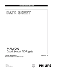 Datasheet  74ALVC02