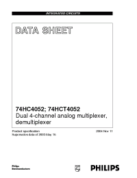 Datasheet  74HC4052