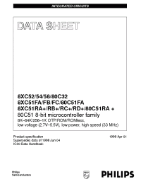 Datasheet  8XC52
