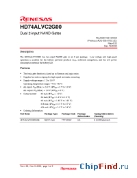 Datasheet  HD74ALVC2G00