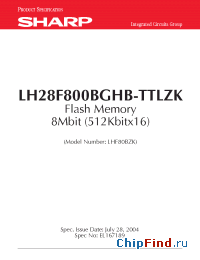 Datasheet  LH28F800BGHB-TTLZK
