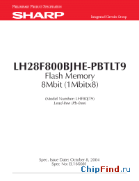 Datasheet  LH28F800BJHE-PBTLT9