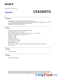 Datasheet  CXA3355TQ