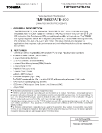 Datasheet  TMPR4927ATB-200