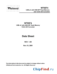 Datasheet  WT65F4