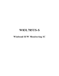 Datasheet  W83L785TS-S