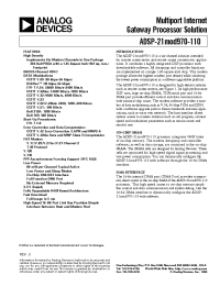 Datasheet  ADSP-21MOD970-110