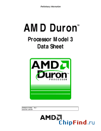 Datasheet  AMD Duron