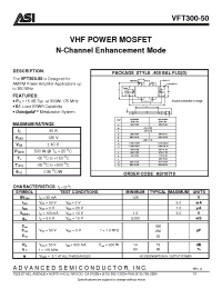 Datasheet  VFT300-50