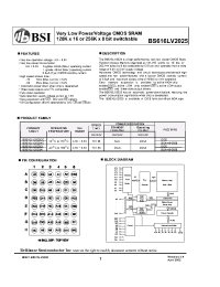 Datasheet  BS616LV2025