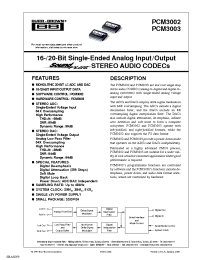 Datasheet  PCM3002