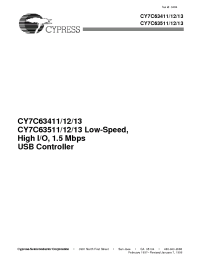 Datasheet  CY7C63413-WC
