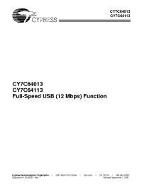 Datasheet  CY7C64013