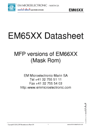 Datasheet  EM6503P02