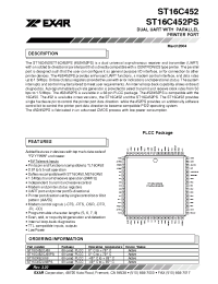 Datasheet  ST16C452
